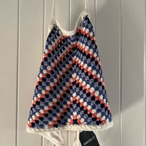 Forever 21 Multicolor Crochet Top